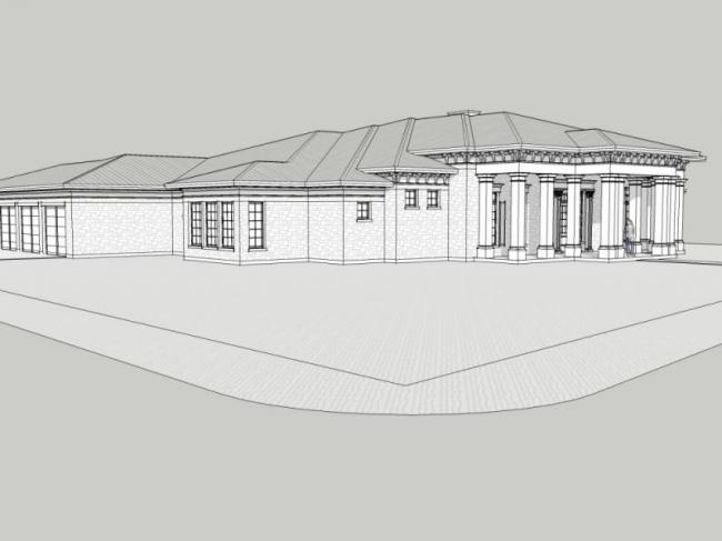 Sketchup商业模型|低层会所，欧式风格