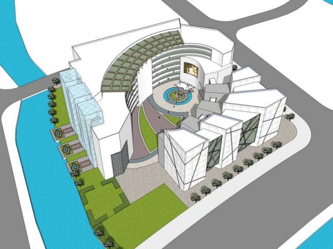 Sketchup商业模型|多层商业建筑，现代风格