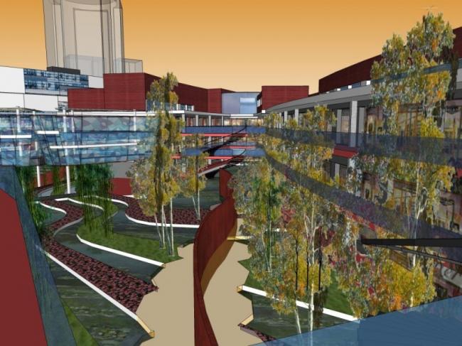 Sketchup综合体模型|多高层商业综合体，住宅，办公，现代风格