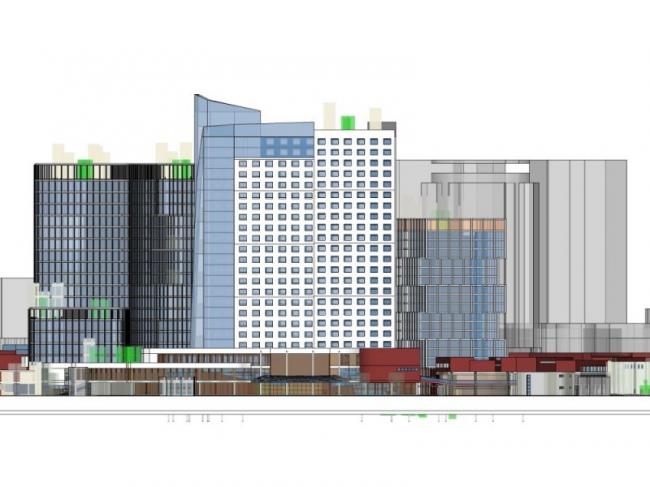 Sketchup综合体模型|多高层商业综合体，住宅，办公，现代风格