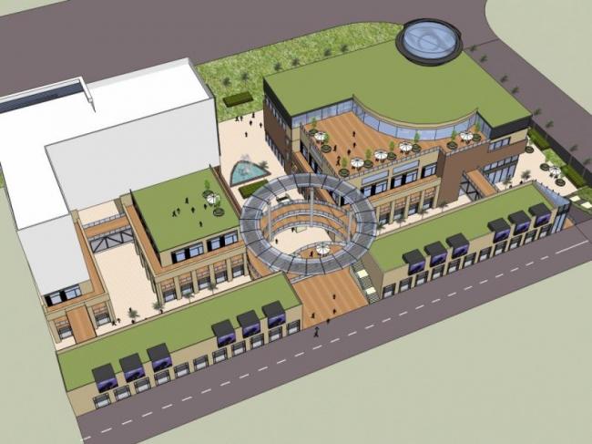 Sketchup商业模型|多层商住综合体，现代风格