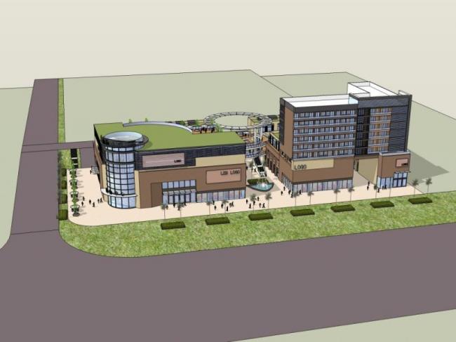 Sketchup商业模型|多层商住综合体，现代风格