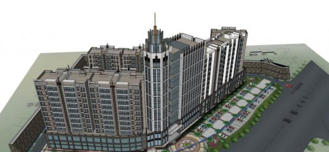 Sketchup住宅模型|高层住宅，现代风格