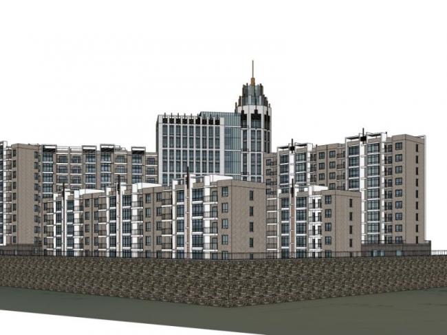 Sketchup住宅模型|高层住宅，现代风格