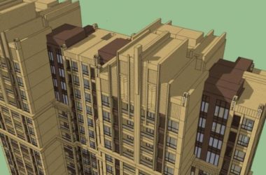 Sketchup住宅模型|超高层住宅，居住建筑，古典风格-BIM建筑网