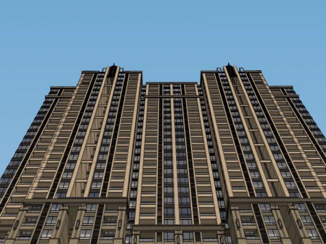 Sketchup住宅模型|高层住宅，居住建筑，古典风格