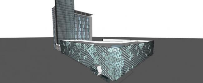 Sketchup综合体模型|多高层商业综合体，办公，住宅，现代风格