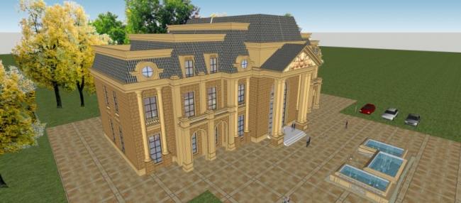 Sketchup商业模型|多层会所，现代风格