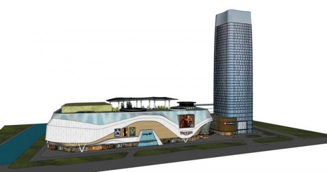 Sketchup综合体模型|超高层商业综合体，办公，酒店，现代风格