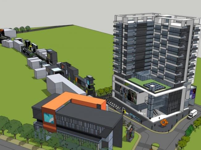 Sketchup商业模型|高层商业中心，现代风格