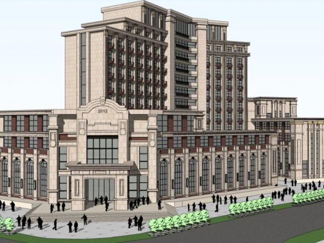 Sketchup商业模型|高层会馆，现代风格