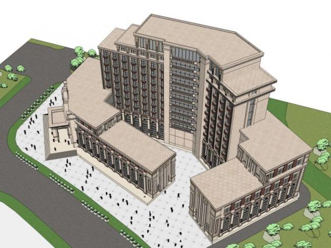 Sketchup商业模型|高层会馆，现代风格