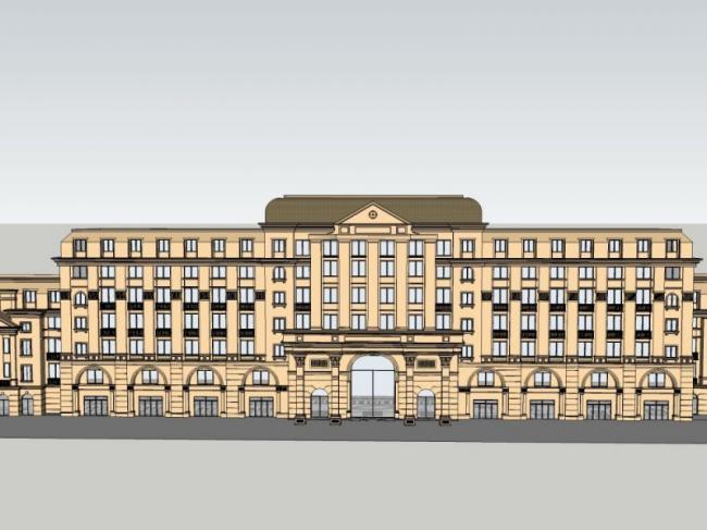 Sketchup商业模型|多层会所，现代风格