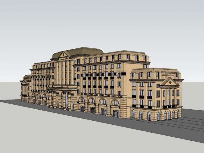 Sketchup商业模型|多层会所，现代风格