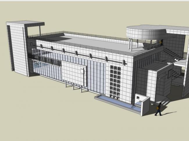 Sketchup商业模型|多层售楼处，现代风格