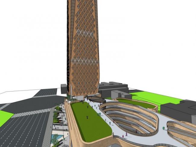 Sketchup综合体模型|超高层商业综合体,办公,住宅,现代风格-BIM建筑网