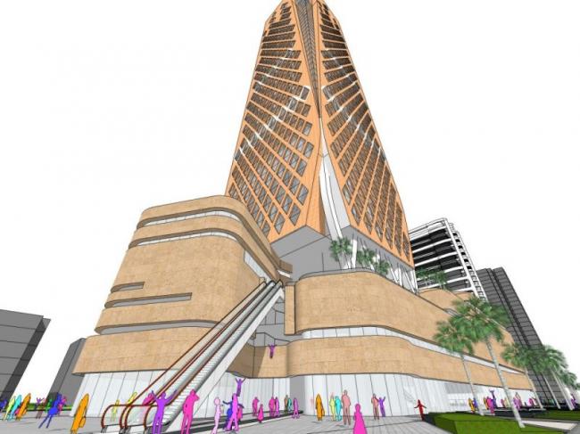 Sketchup综合体模型|超高层商业综合体，办公，住宅，现代风格