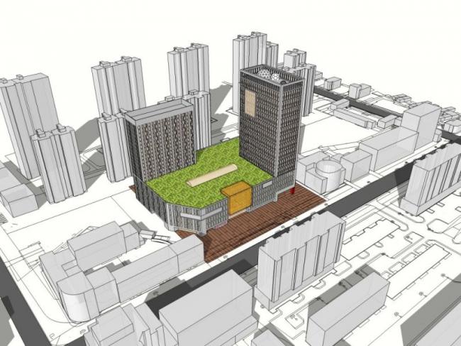 Sketchup综合体模型|多高层商业综合体，办公，酒店，现代风格