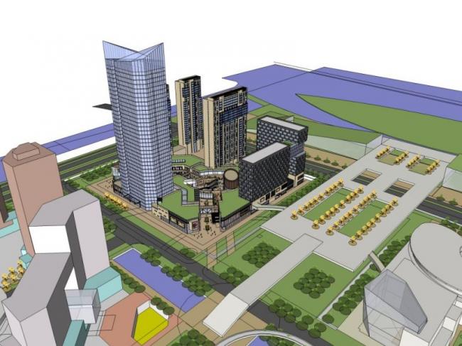 Sketchup综合体模型|超高层办公楼，商业综合体，酒店，住宅，现代风格