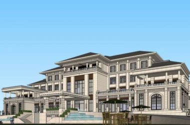 Sketchup酒店模型|多层酒店，欧式风格-BIM建筑网