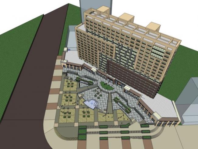 Sketchup办公模型|高层办公楼，现代风格