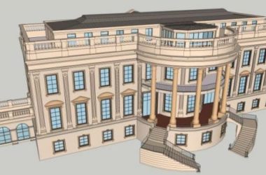 Sketchup商业模型|多层会所，法式风格-BIM建筑网