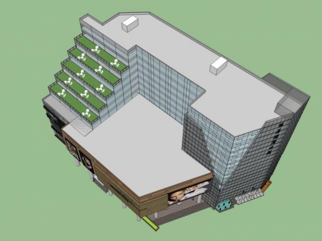 Sketchup综合体模型|多高层商业综合体，住宅，办公，现代风格