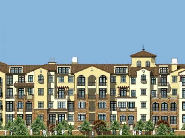 Sketchup住宅模型|多层住宅，西班牙风格，古典风格