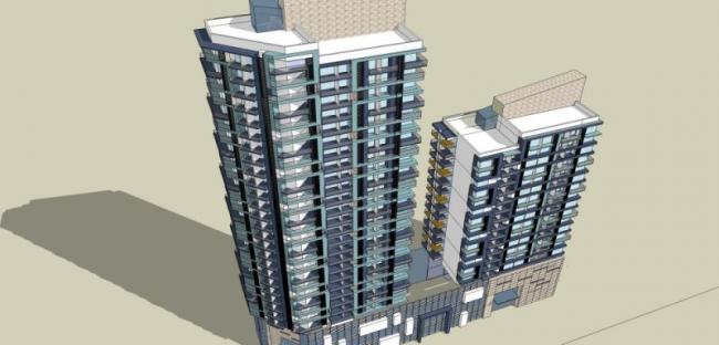 Sketchup住宅模型|高层住宅，现代风格