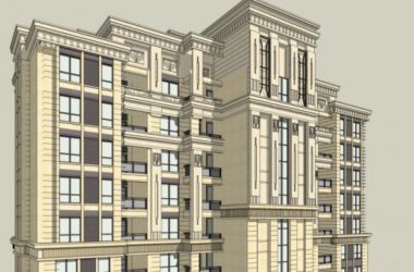 Sketchup住宅模型|超高层住宅，居住建筑，古典风格-BIM建筑网