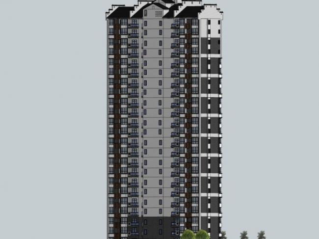Sketchup住宅模型|高层住宅，现代中式风格