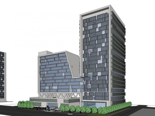 Sketchup综合体模型|多高层商业综合体，办公，现代风格