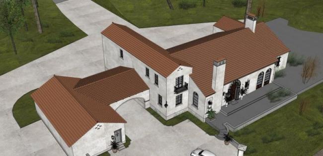 Sketchup商业模型|会所，现代风格，1层