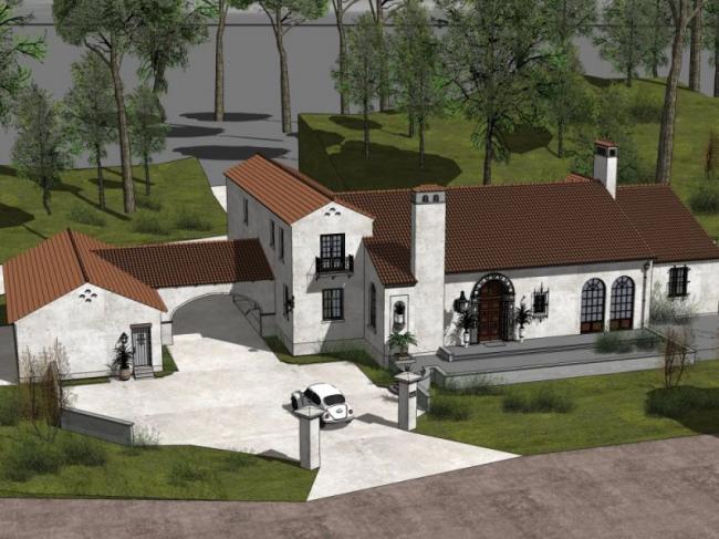 Sketchup商业模型|会所，现代风格，1层