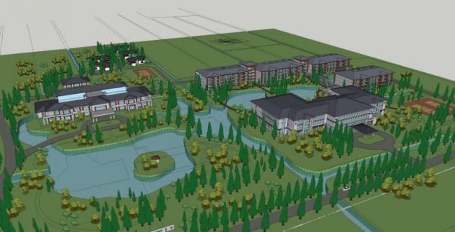 Sketchup酒店模型|多层酒店，东南亚风格