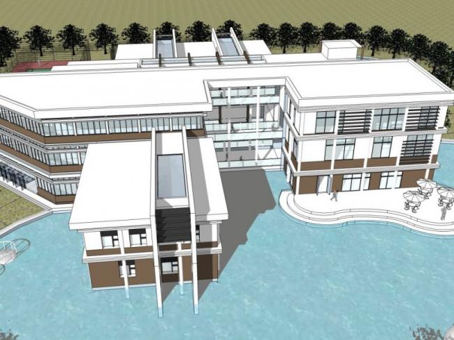 Sketchup商业模型|多层会所，现代风格