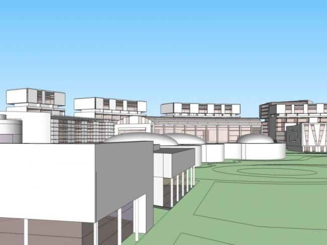 Sketchup办公模型|多层办公楼，现代风格