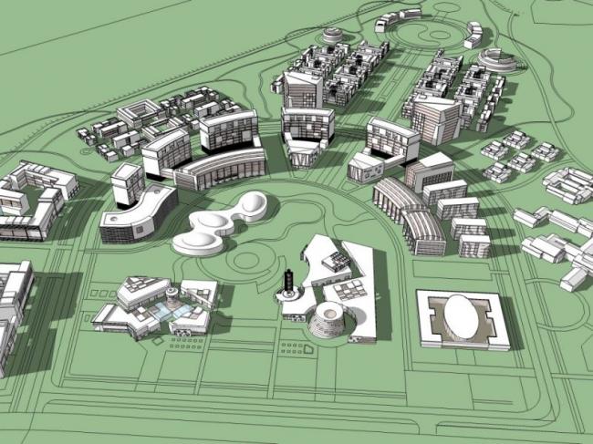 Sketchup办公模型|多层办公楼，现代风格