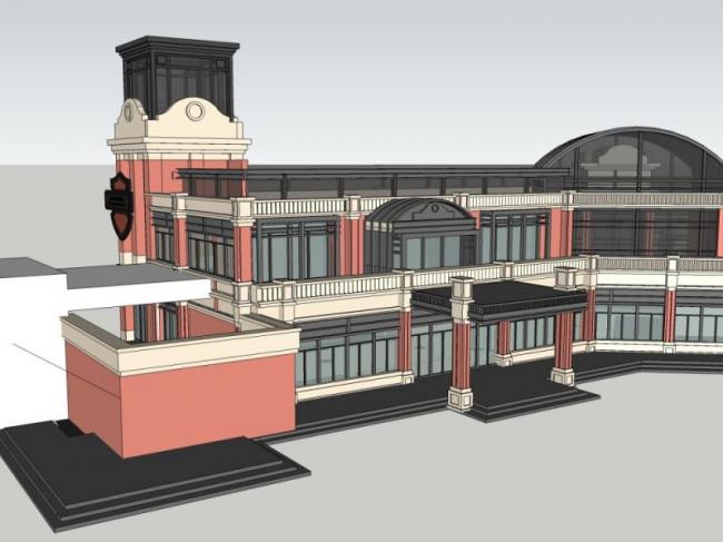 Sketchup商业模型|低层会所，现代风格