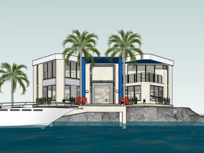 Sketchup商业模型|海边会所，欧式风格