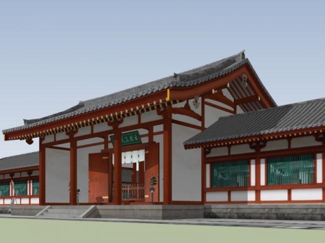 Sketchup古建筑模型|多层古建筑，中式风格