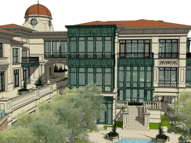 Sketchup商业模型|多层会所，古典风格