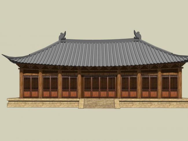 Sketchup古建筑模型|多层古建筑，中式风格