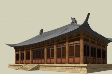 Sketchup古建筑模型|多层古建筑，中式风格-BIM建筑网