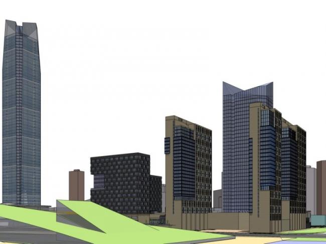 Sketchup综合体模型|超高层商业综合体，办公，酒店，住宅，现代风格