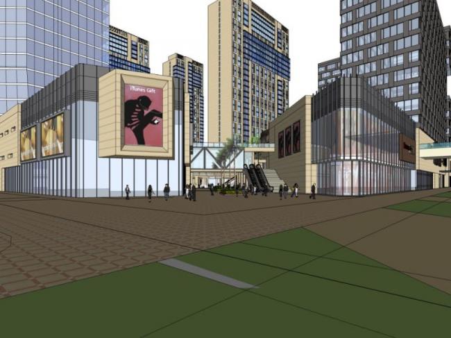 Sketchup综合体模型|超高层商业综合体，办公，酒店，住宅，现代风格