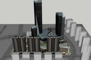 Sketchup综合体模型|超高层商业综合体，住宅，办公，现代风格-BIM建筑网