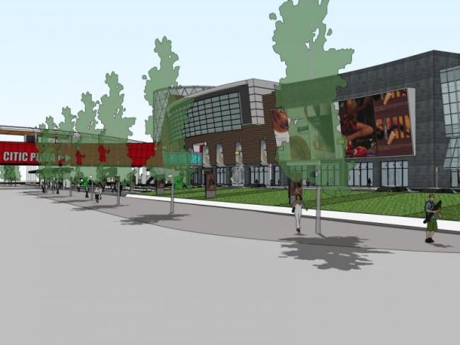 Sketchup综合体模型|多层商业综合体，现代风格