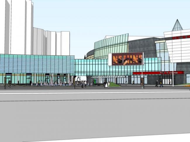 Sketchup综合体模型|多层商业综合体，现代风格