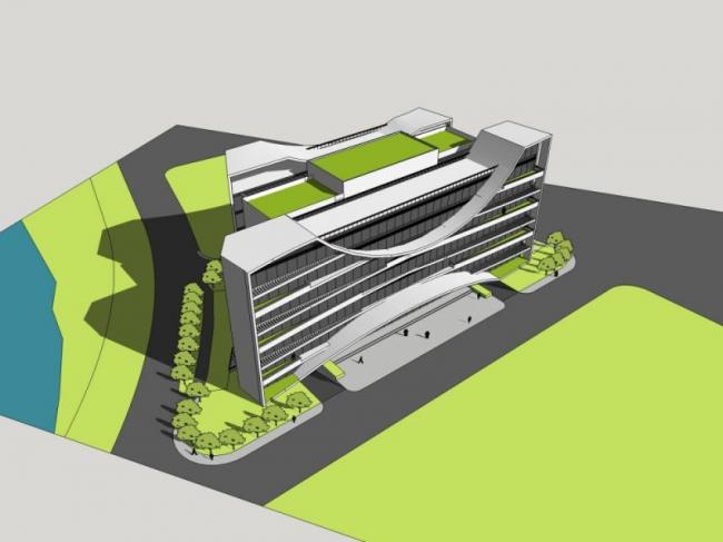 Sketchup办公模型|多层办公楼，现代风格